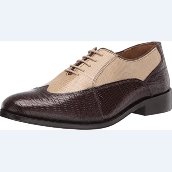 Giorgio Brutini Men's Slaton Oxford Shoes - Brown Leather Casual Dress Shoes